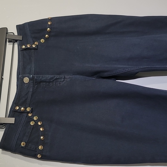 FENDI Studded Dark Wash Straight Leg Jeans - Picture 2 of 11